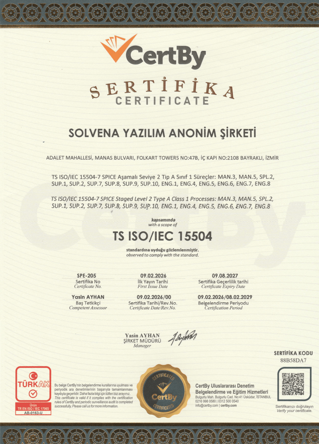 TS ISO/IEC 15504 – Yazılım Süreç Değerlendirmesi (SPICE)